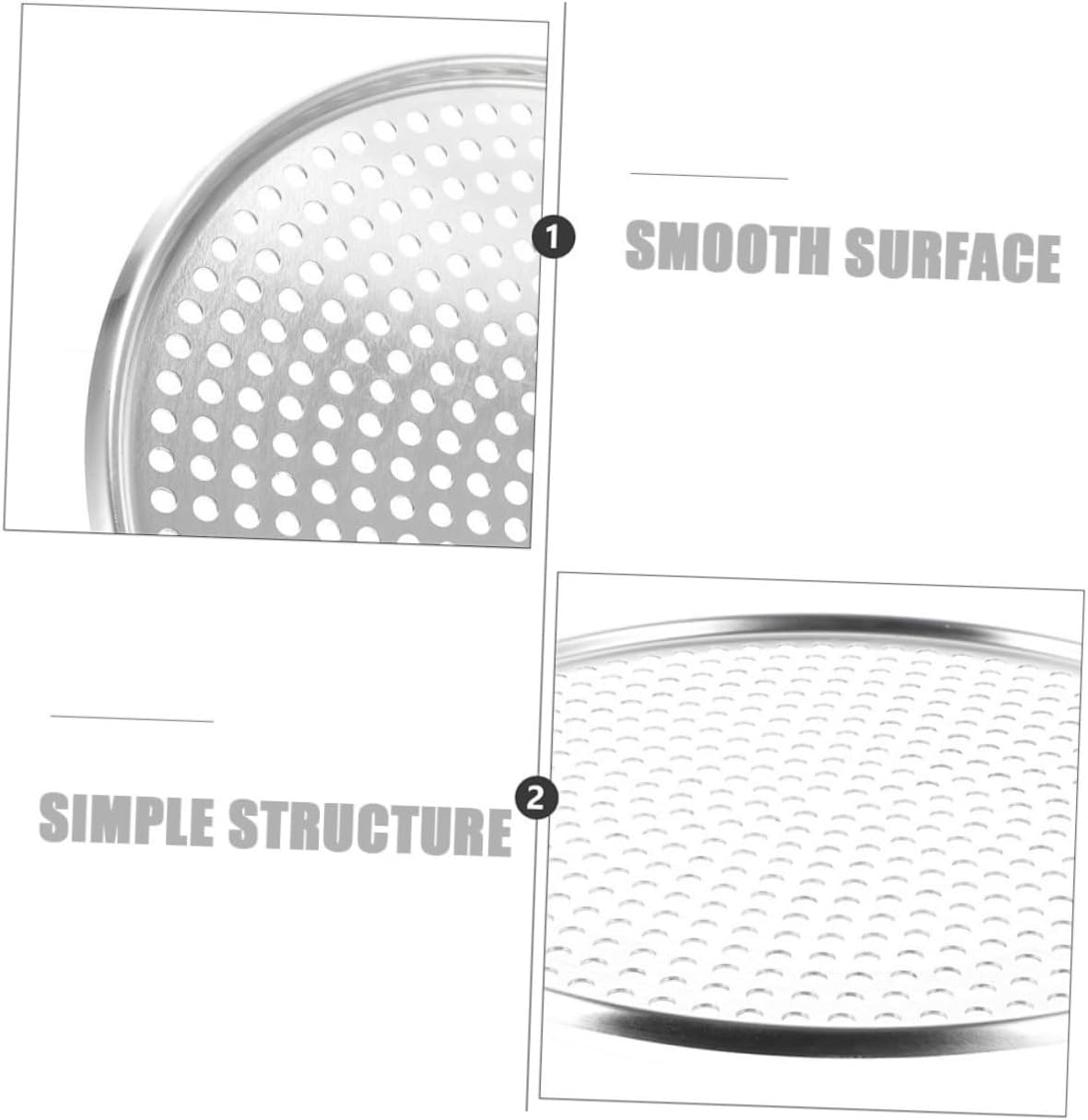 Perforated Aluminum Pizza Pan Mesh Net Baking Tray Oven Pizza Server Platter