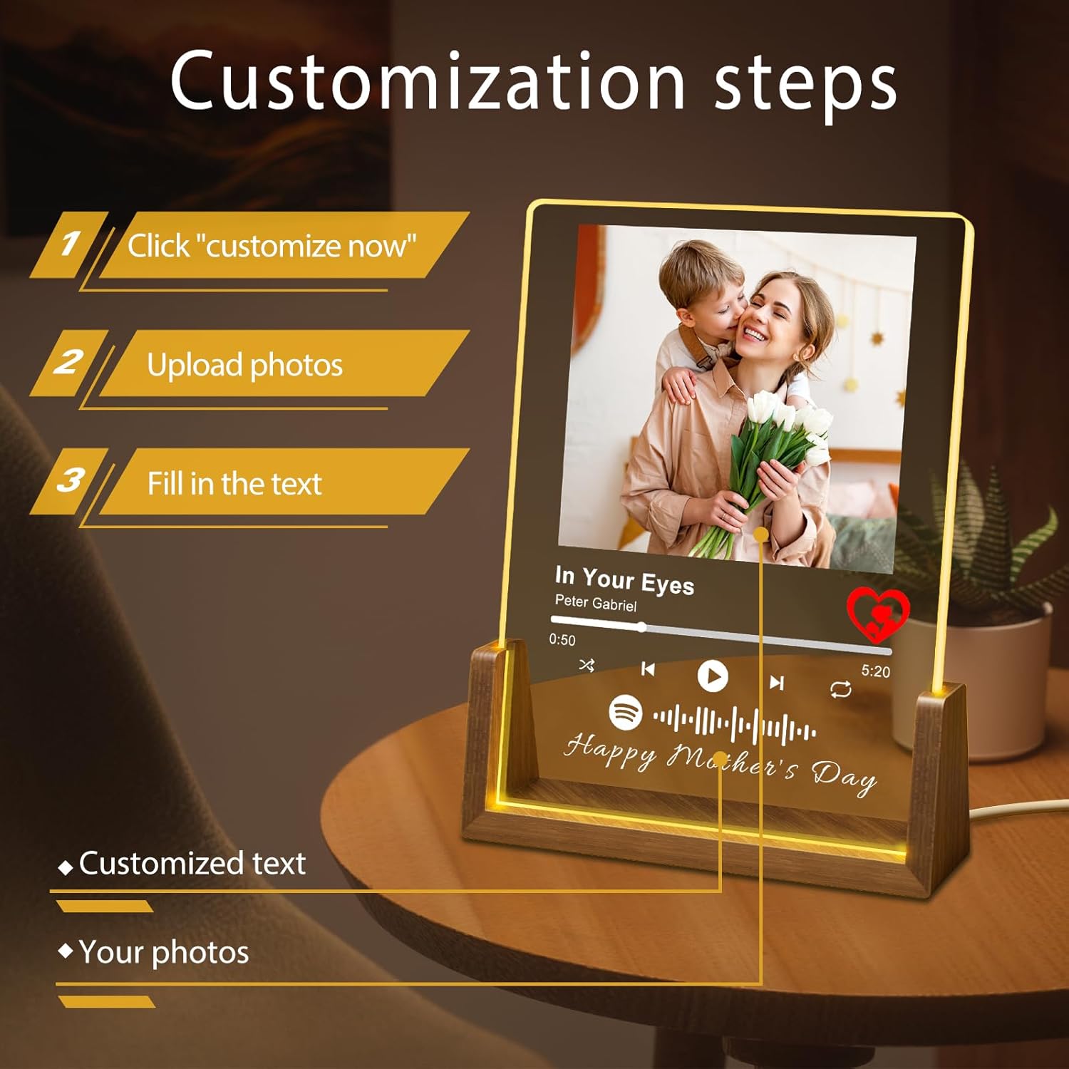 Personalized Spotify Plaque Gift for Mom | Custom Birthday Present for Her - Best Mom Ever!