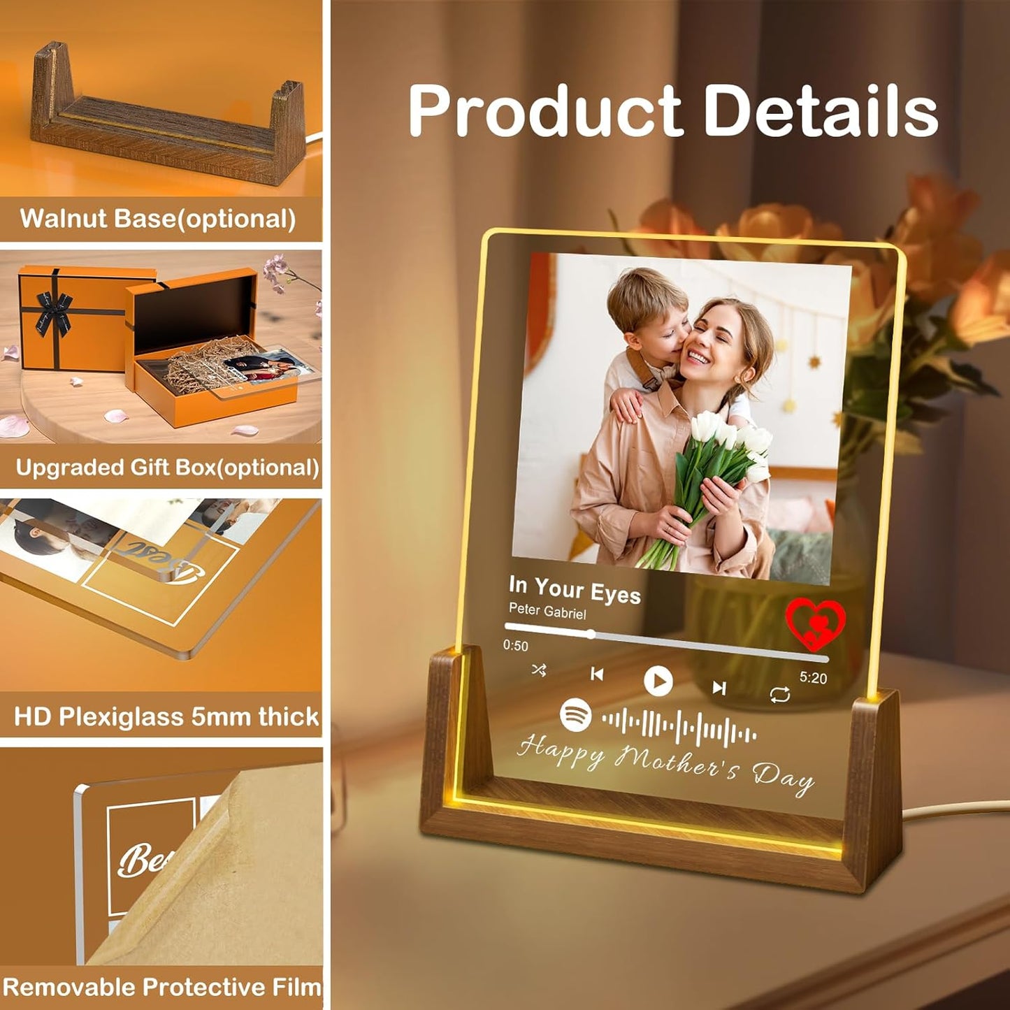 Personalized Spotify Plaque Gift for Mom | Custom Birthday Present for Her - Best Mom Ever!