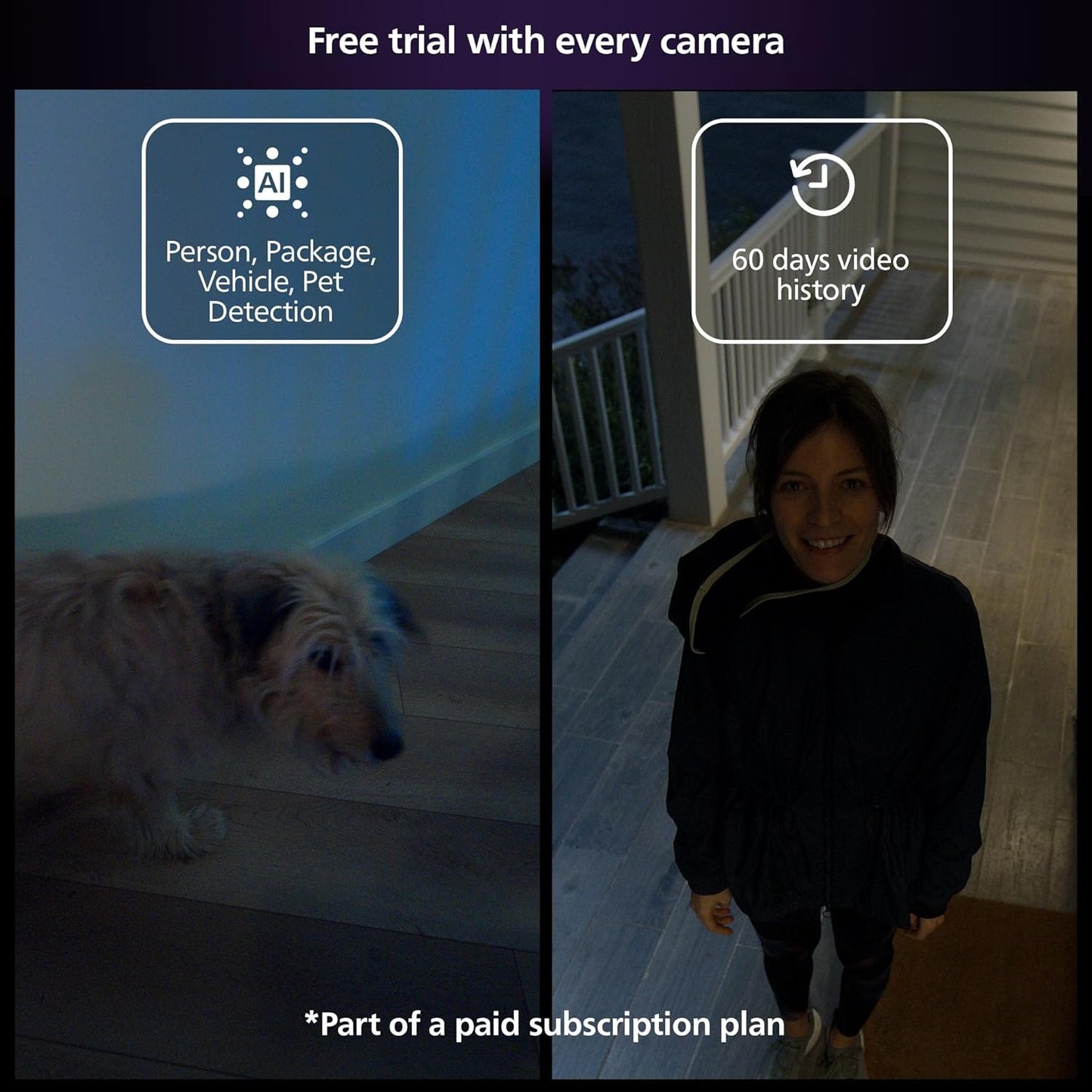 Philips Hue Wired Smart Home Security Camera in Black - 1080P HD Video with Night Vision and Motion Detection - Indoor/Outdoor Weatherproof - Two-Way Talk - Works with Hue App
