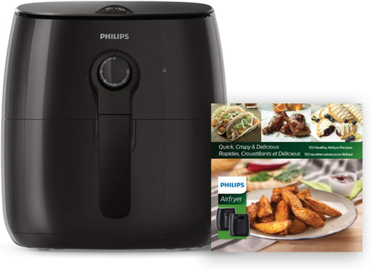 Philips Premium Analog Airfryer with Fat Removal Technology, 3qt, Black - Includes Recipe Cookbook by Philips Kitchen Appliances