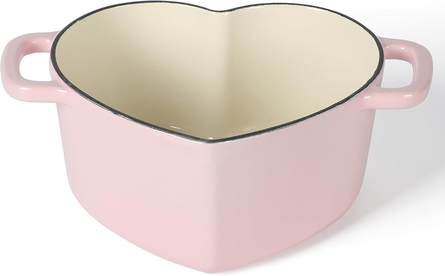 Pink Heart Shaped 2-Quart Enamel Cast Iron Dutch Oven by Martha Stewart - Cooking Essential