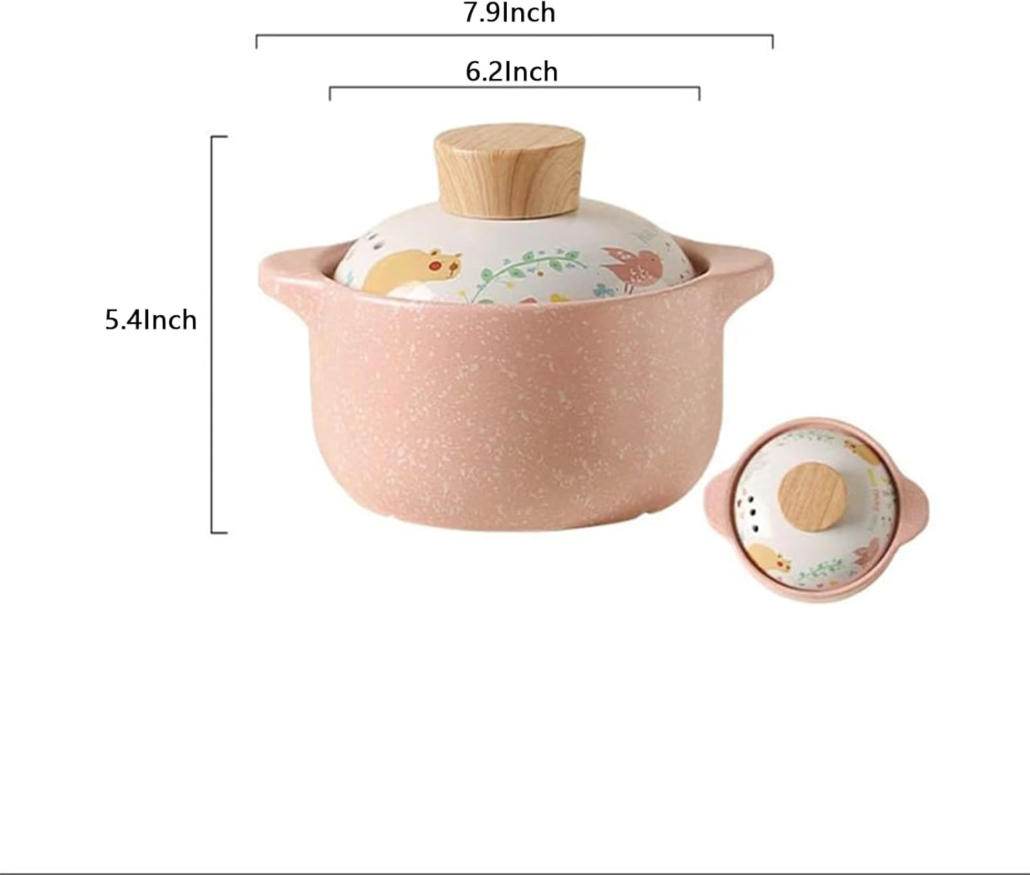 Pink Milk Pot with Lid, 1.1 Qt Nonstick Sauce Pan, Stay-cool Handle - Baby Complementary Food Pot - PFOA Free
