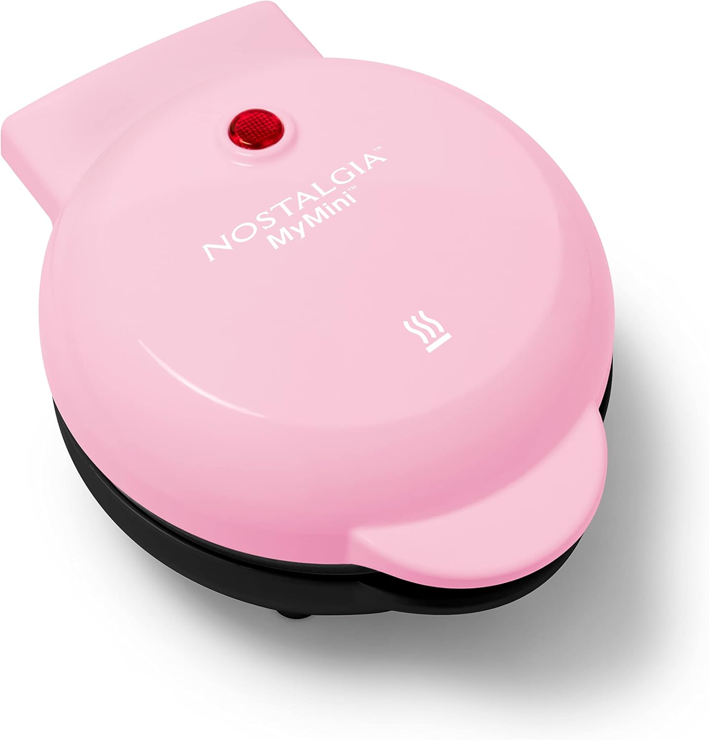 Pink Nostalgia MyMini Waffle Maker with 5-Inch Cooking Surface - Perfect for Hash Browns, French Toast, Grilled Cheese, Quesadillas, Brownies, and Cookies!