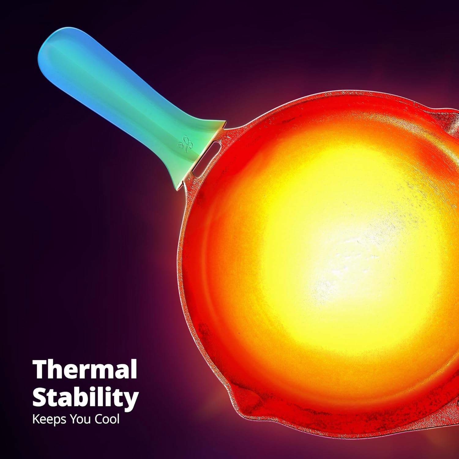 Pink Silicone Handle Cover for Greater Goods Cast Iron Skillet and Griddle