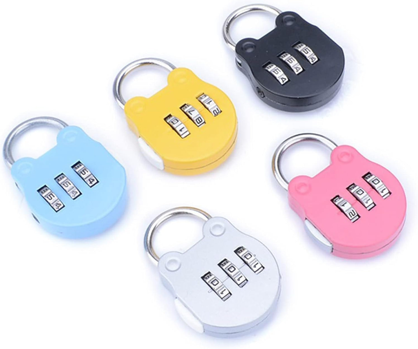 Pink Zinc Alloy 3-Digit Combination Padlock - Resettable Code Lock for Travel, Backpack, Gym, School Lockers, Luggage - Small Portable Number Lock for Suitcase and Bags