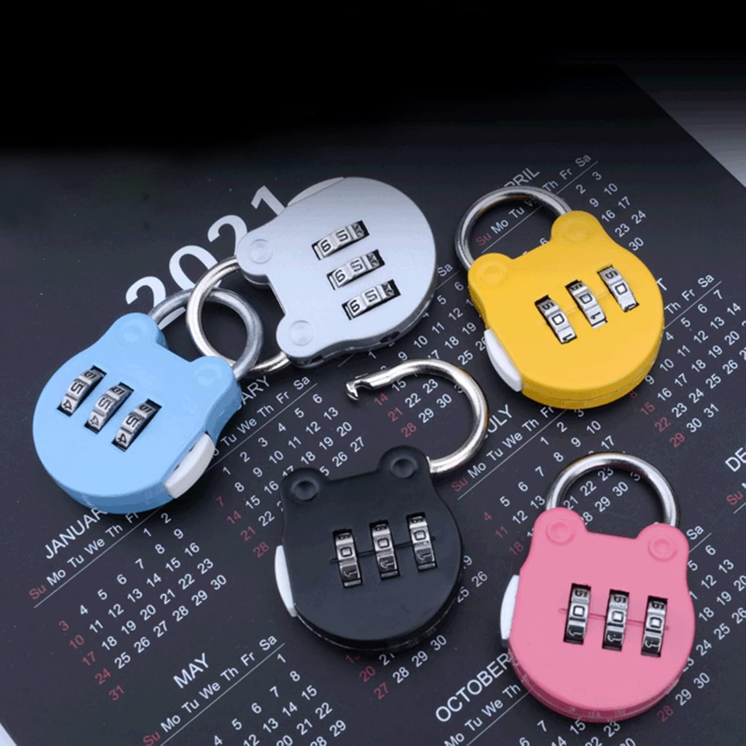 Pink Zinc Alloy 3-Digit Combination Padlock - Resettable Code Lock for Travel, Backpack, Gym, School Lockers, Luggage - Small Portable Number Lock for Suitcase and Bags