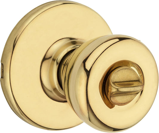 Polished Brass Kwikset 93001-922 Tylo Privacy Bed/Bath Knob - Easy Installation