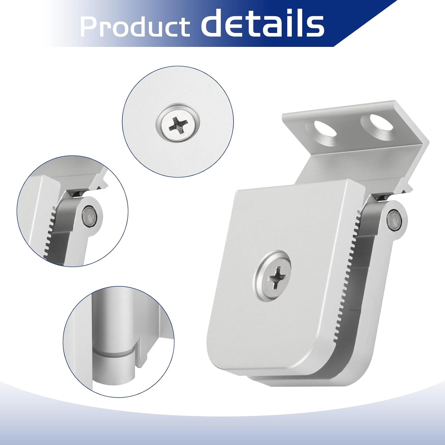 Polished Chrome Glass Shower Door Hinges for 1/4" Aluminum Framed-Glass Doors - Residential Shower Door Hardware Replacement