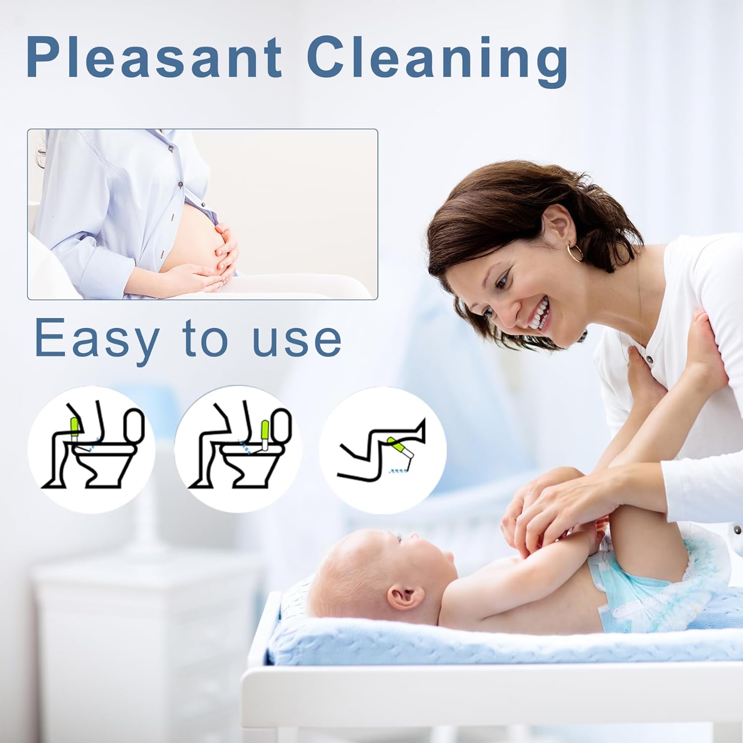 Portable Bidet with 3 Water Spray Modes, USB Rechargeable Handheld Sprayer for Women and Men - High Pressure Personal Hygiene Tool for Travel and Postpartum Care