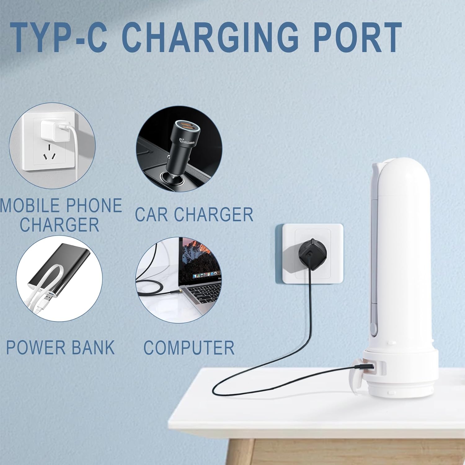 Portable Bidet with 3 Water Spray Modes, USB Rechargeable Handheld Sprayer for Women and Men - High Pressure Personal Hygiene Tool for Travel and Postpartum Care