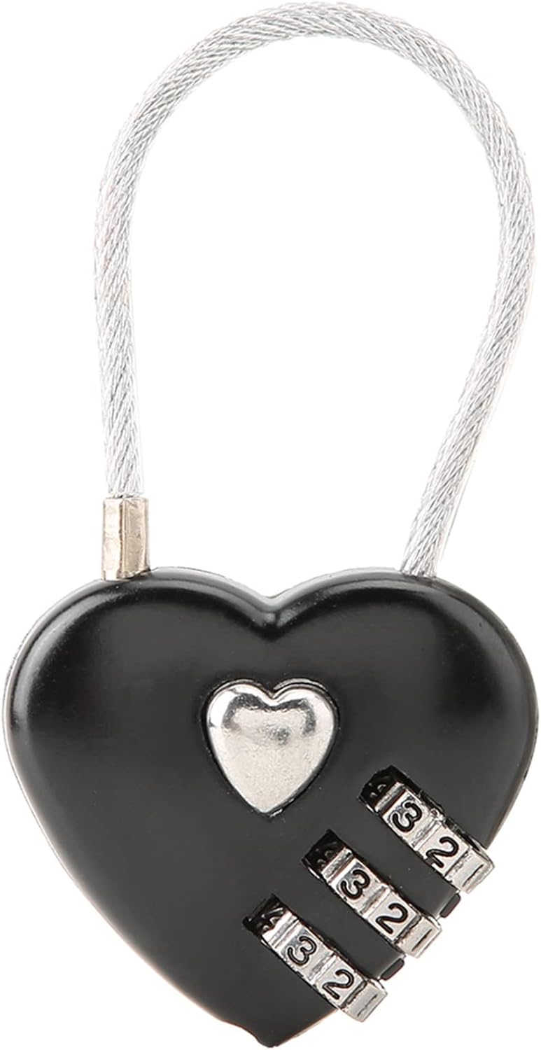 Portable Black Luggage Bag Lock with Easy Reset Password for Jewelry Box - WGFOIP Security Lock