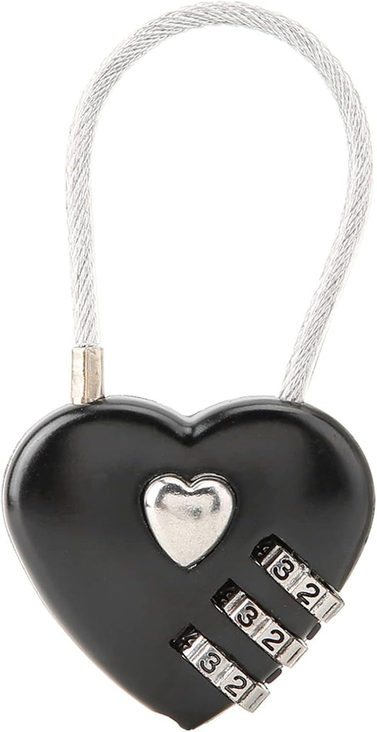 Portable Black Luggage Bag Lock with Easy Reset Password for Jewelry Box - WGFOIP Security Lock