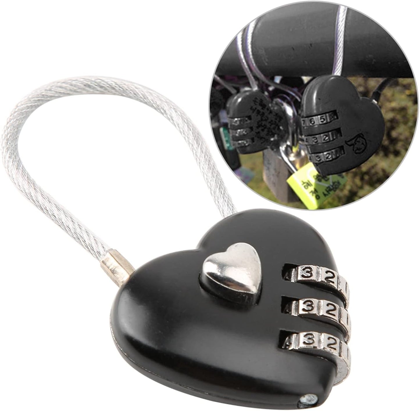 Portable Black Luggage Bag Lock with Easy Reset Password for Jewelry Box - WGFOIP Security Lock