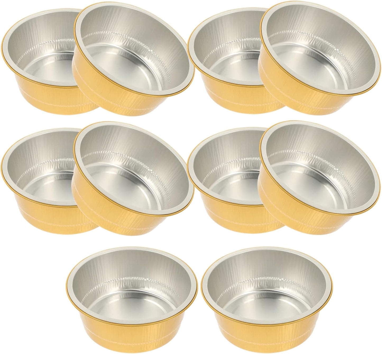 Portable Camping Grill with 10 Aluminum Foil Pans - Takeout Trays for Baking, Grilling, BBQ - Round Steam Table Containers