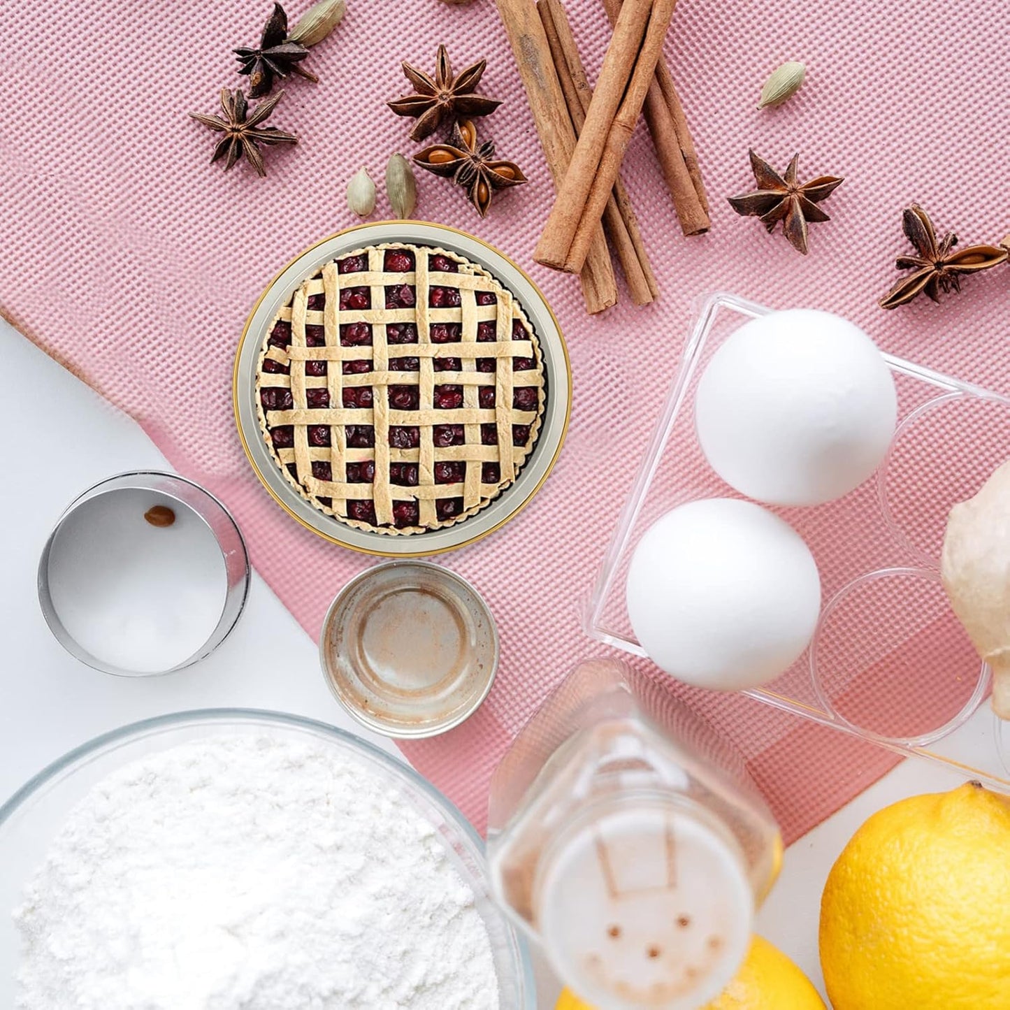 Portable Camping Grill with 10 Aluminum Foil Pans - Takeout Trays for Baking, Grilling, BBQ - Round Steam Table Containers