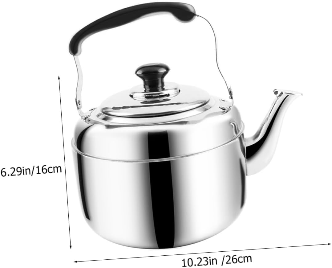 Portable Electric Gooseneck Kettle with Clear Water Jug for Caravan and Travel - Stainless Steel Black Kitchen Gadget