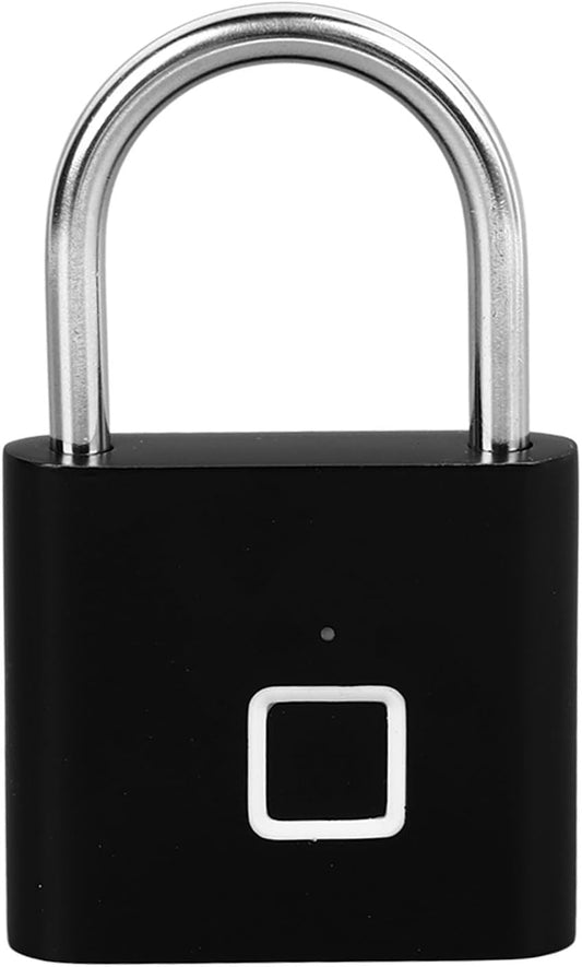 Portable Fingerprint Padlock with USB Charging, Mini Smart Biometric Lock for Luggage and Gym Locker