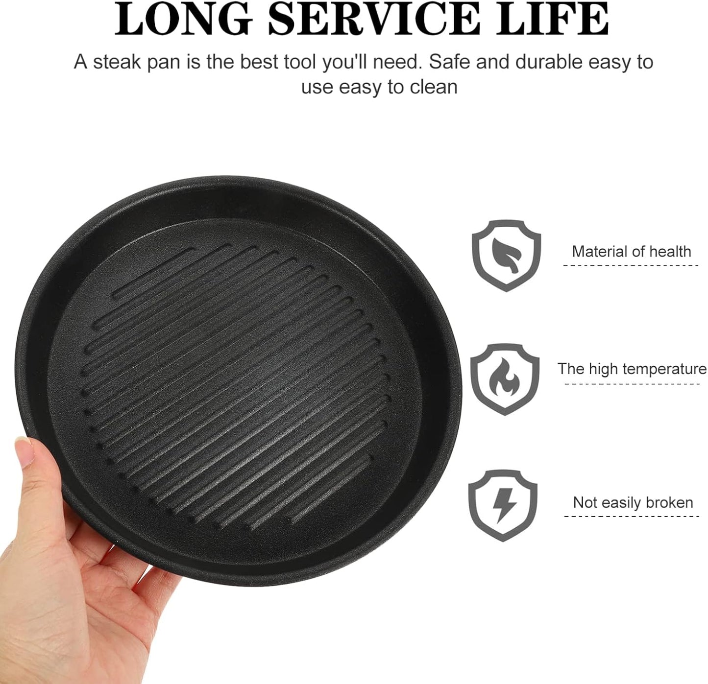 Portable Gas Grill Griddle Pan with Nonstick Cast Iron Surface for Stove or Baking