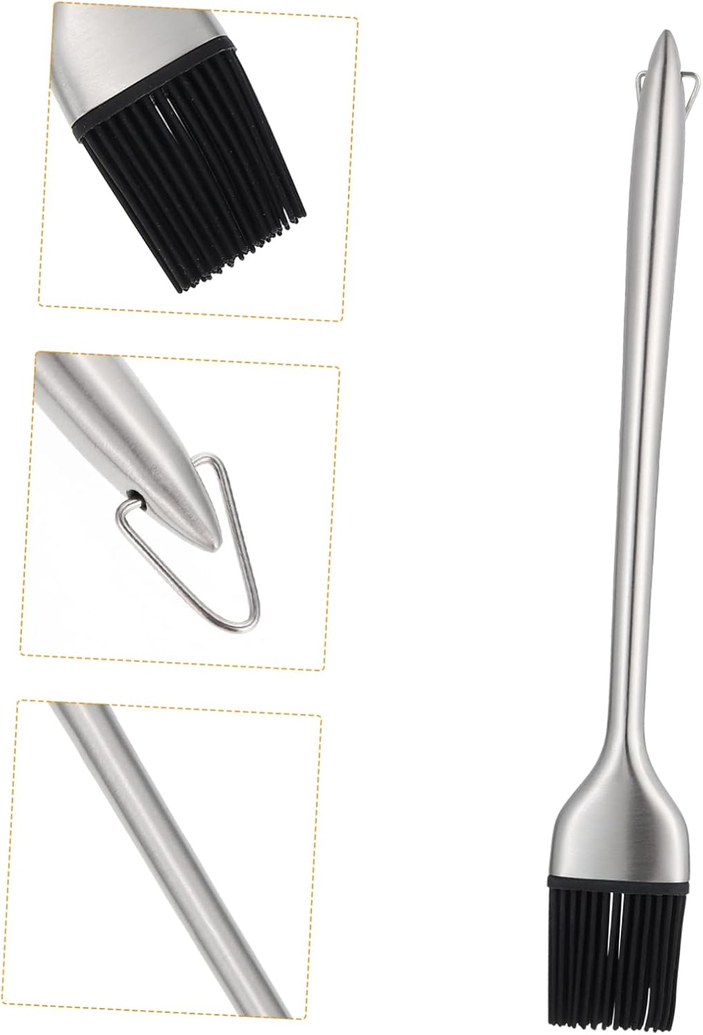 Portable Grill Set with Barbecue Brush, Oil Dispenser, Oven Mitts, and More - Silver Cookware Pan Organizer for Frying Cooker Rack