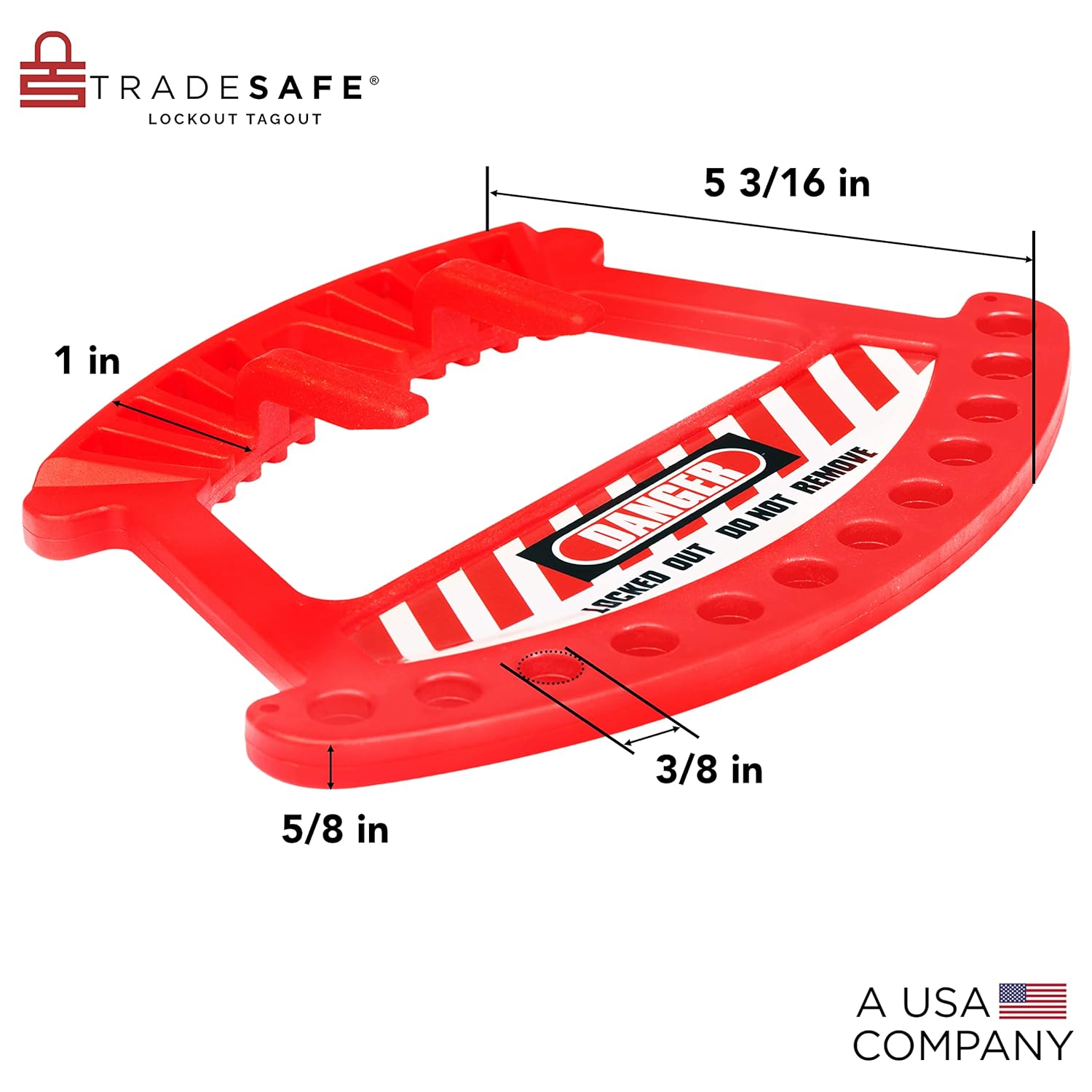 Portable Lockout Locks Station - Lockout Tagout Locks Rack for 12 Padlocks (Padlocks Not Included) - WildKart