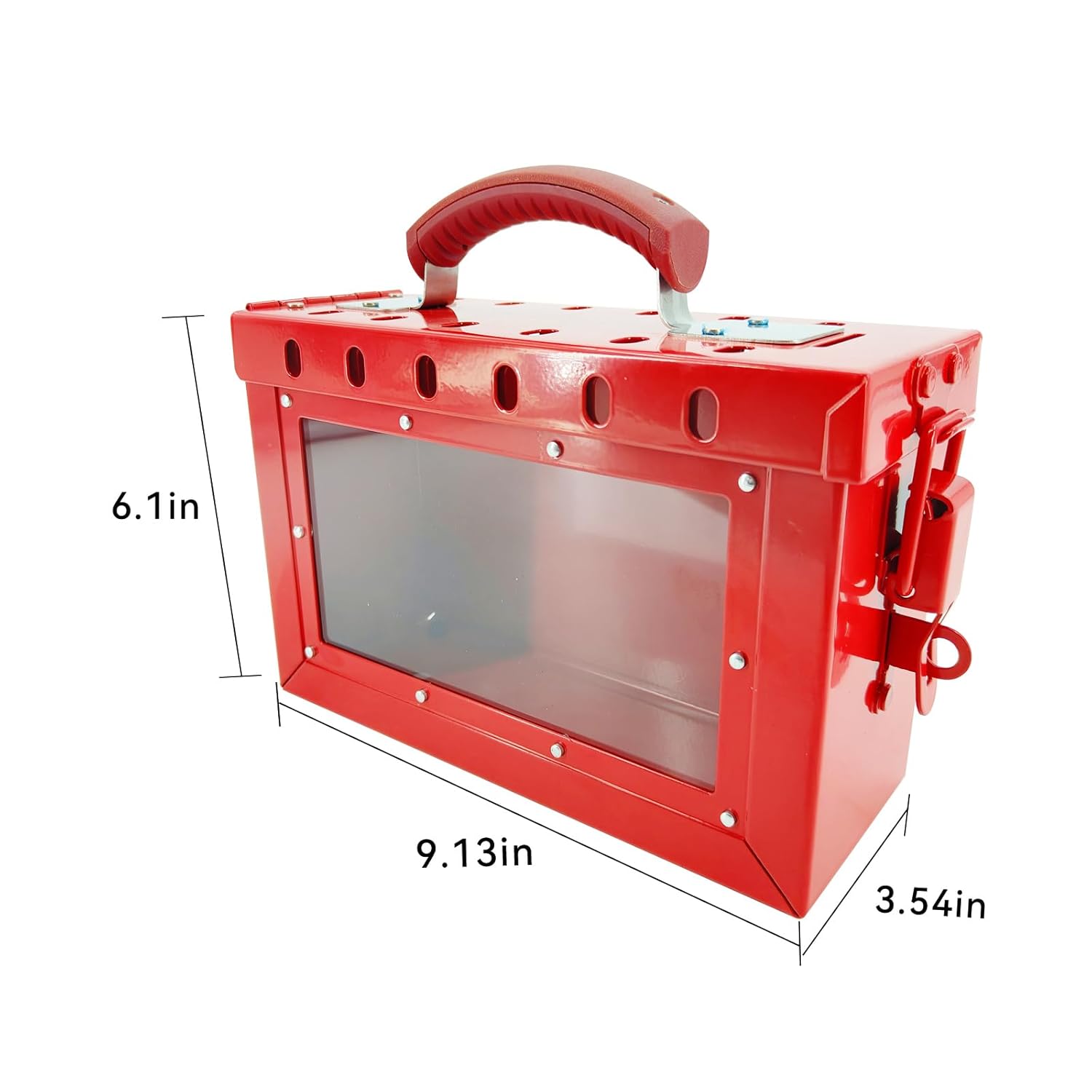 Portable Lockout Tagout Box Kit with 6 Loto Locks for OSHA Compliant Safety Procedures