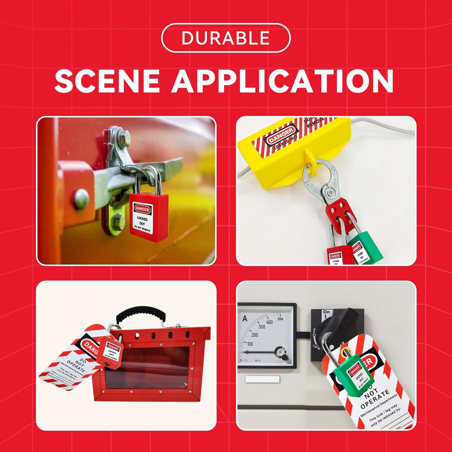 Portable Lockout Tagout Box Kit with 6 Loto Locks for OSHA Compliant Safety Procedures