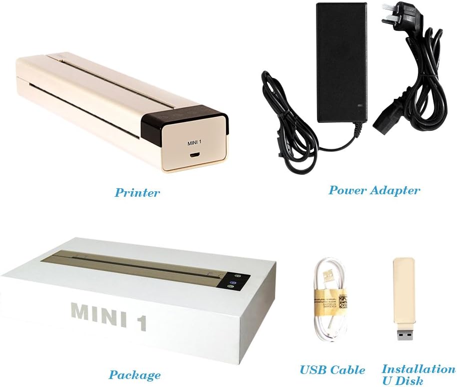 Portable Mini Thermal Copier Printer for Office and Travel, Connects to Phone and Computer