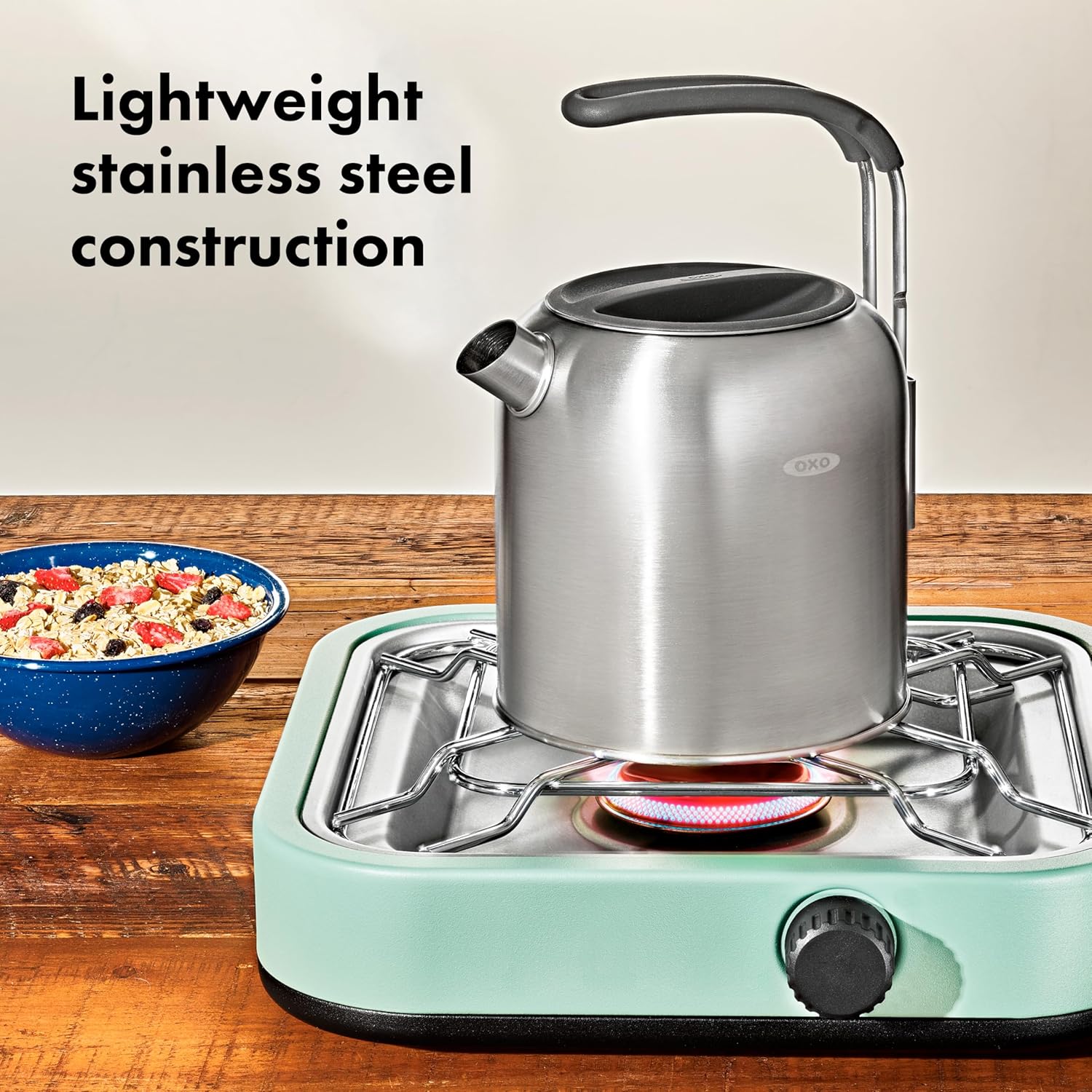 Portable OXO Camp Stove Kettle for Outdoor Cooking