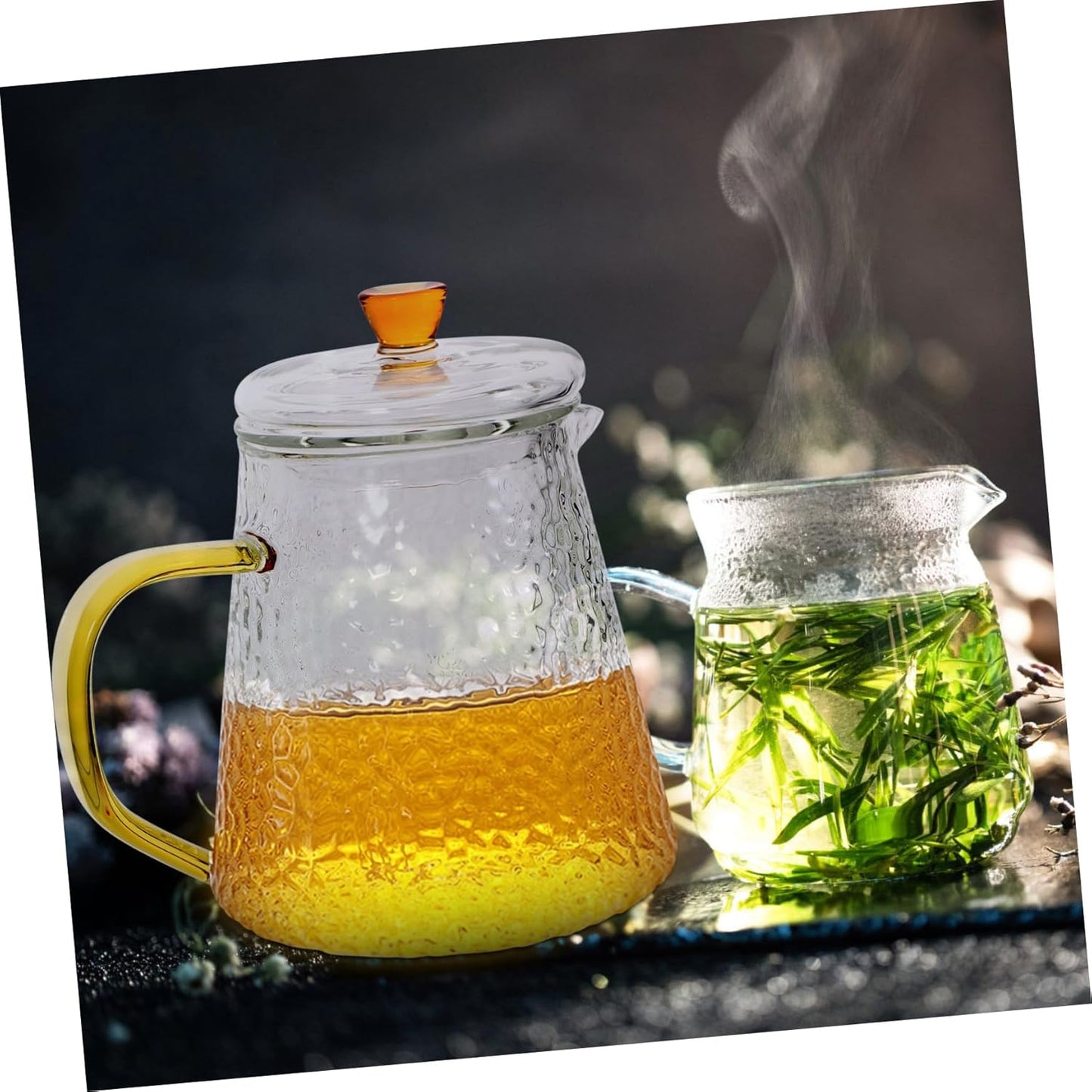 Portable Retro Kettle Tea and Coffee Maker with Glass Pitcher