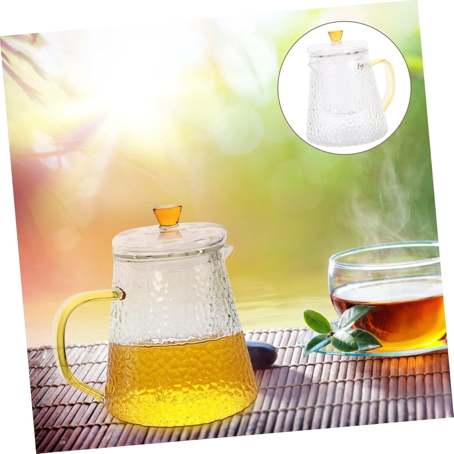 Portable Retro Kettle Tea and Coffee Maker with Glass Pitcher