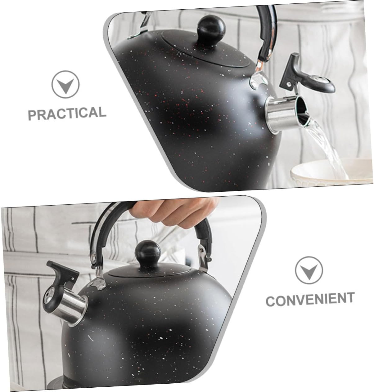 Portable Stainless Steel Electric Tea Kettle with Gooseneck Spout and Cordless Design for Camping and Home Use