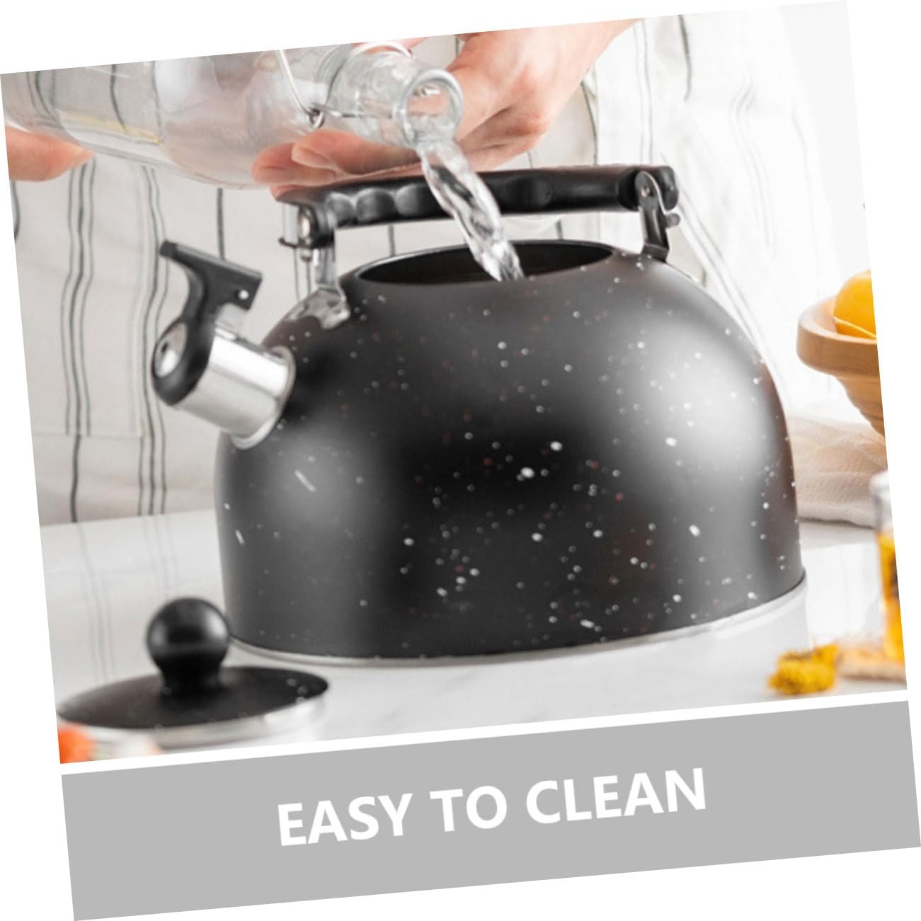 Portable Stainless Steel Electric Tea Kettle with Gooseneck Spout and Cordless Design for Camping and Home Use