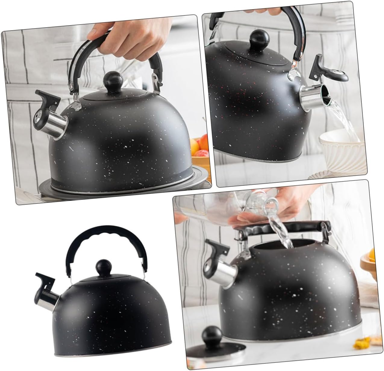 Portable Stainless Steel Electric Tea Kettle with Gooseneck Spout and Cordless Design for Camping and Home Use