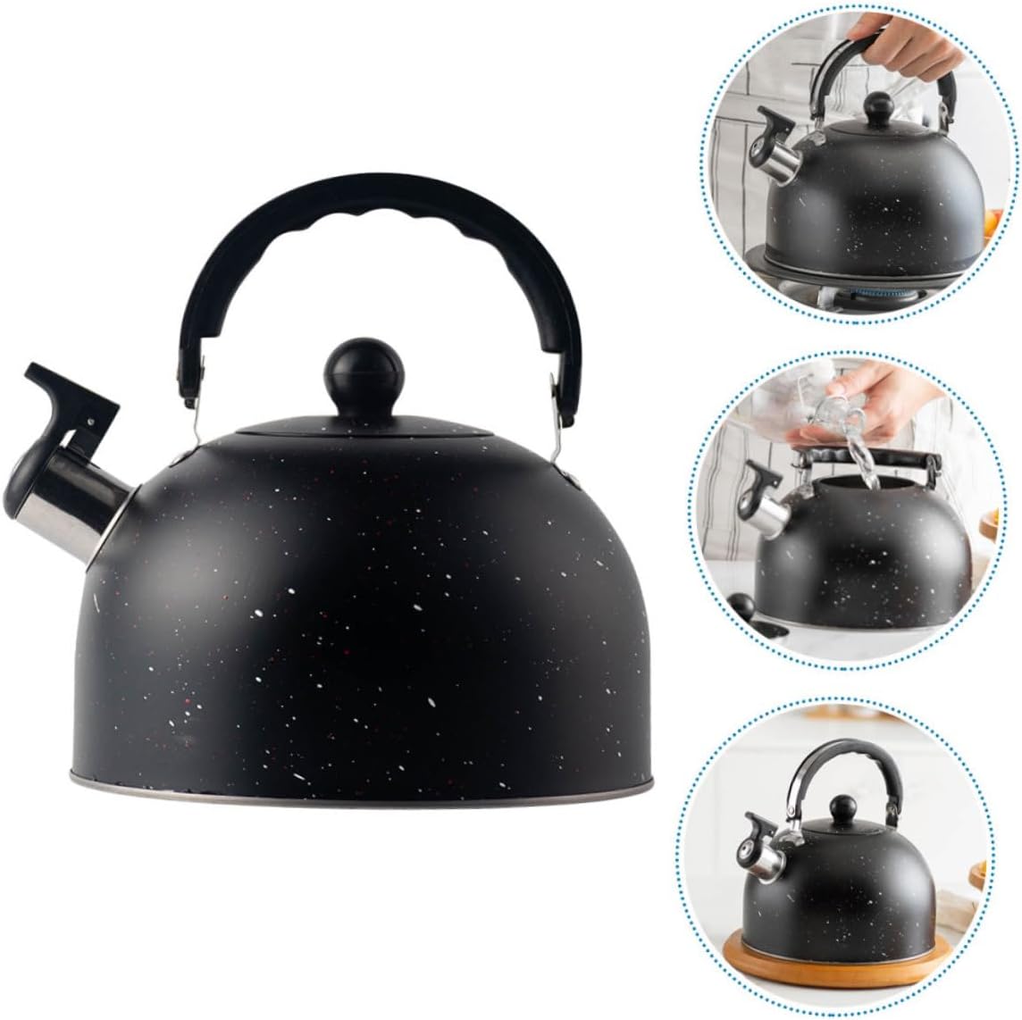 Portable Stainless Steel Electric Tea Kettle with Gooseneck Spout and Cordless Design for Camping and Home Use