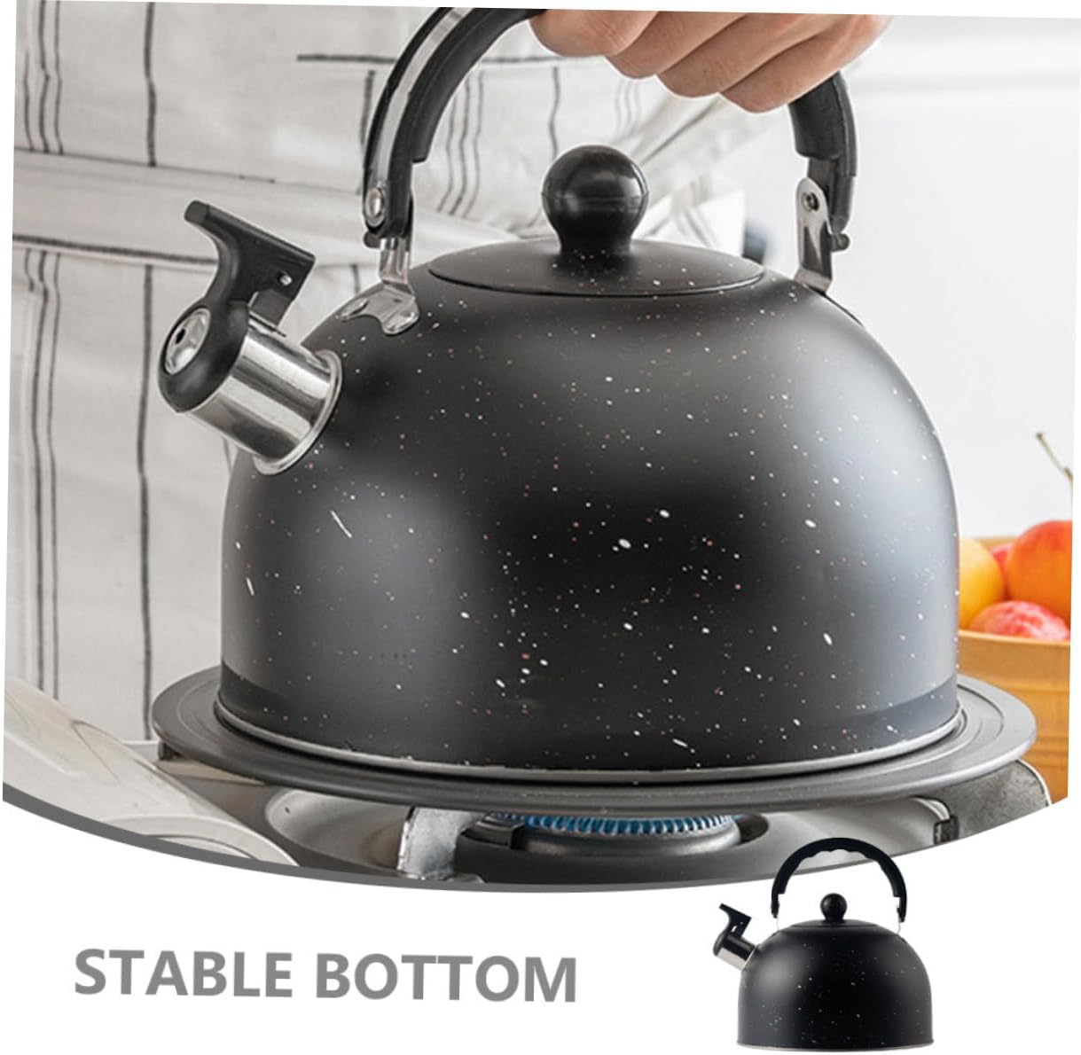 Portable Stainless Steel Electric Tea Kettle with Gooseneck Spout and Cordless Design for Camping and Home Use