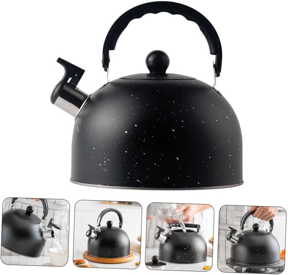 Portable Stainless Steel Electric Tea Kettle with Gooseneck Spout and Cordless Design for Camping and Home Use