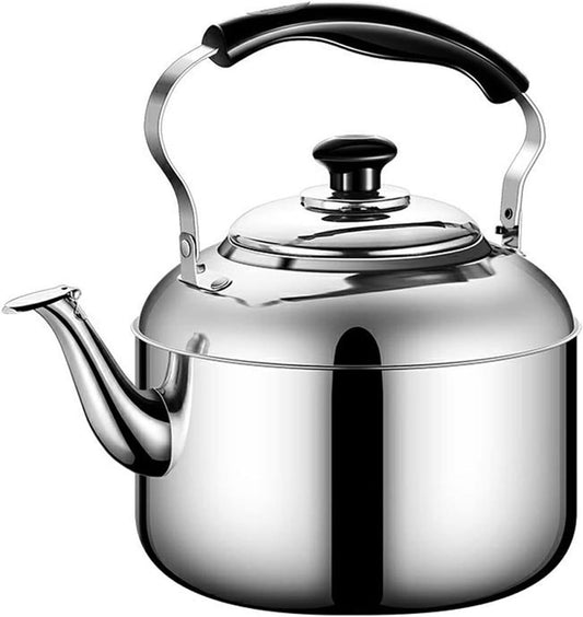 Premium 304 Stainless Steel 3.2 Quart Classic Whistling Tea Kettle for Induction, Gas, Electric, Halogen Stoves