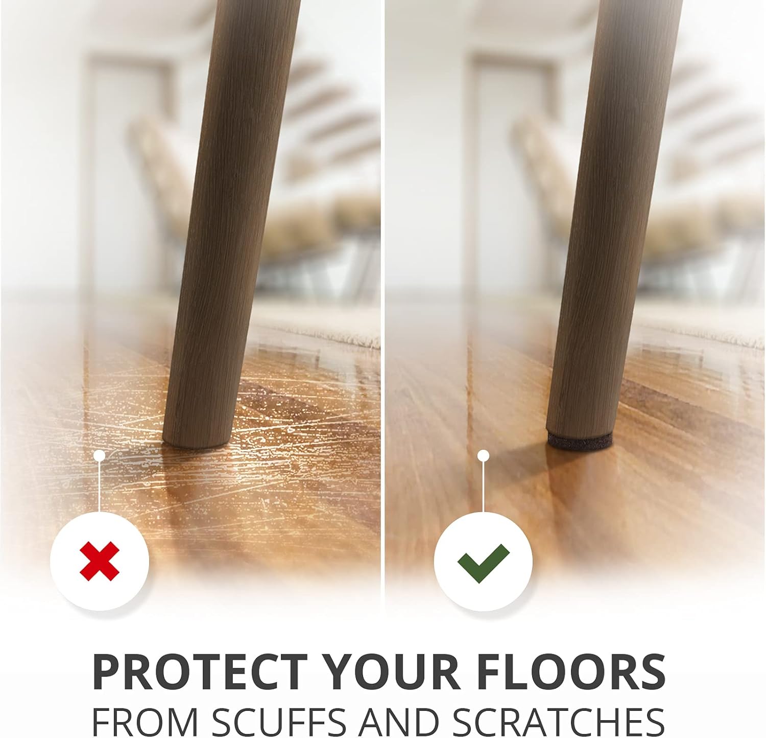 Premium Felt Furniture Pads - 181 PCS Wood Floor Protectors - X-PROTECTOR Best Furniture Feet Pads to Protect Hardwood & Laminate Floors
