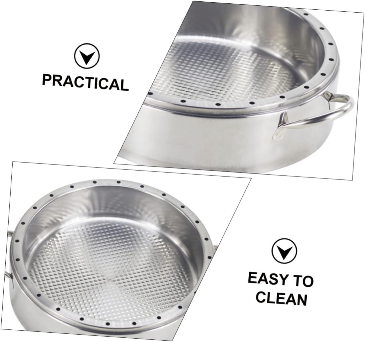 Premium Grade 304 Stainless Steel Steamer Rack - Ideal for Cooking Rice, Eggs, Fish, and Seafood in the Kitchen