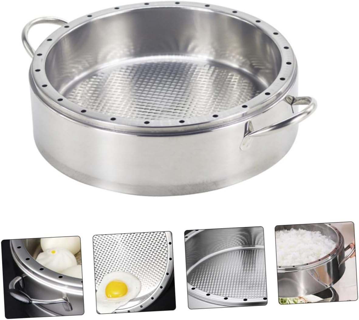Premium Grade 304 Stainless Steel Steamer Rack - Ideal for Cooking Rice, Eggs, Fish, and Seafood in the Kitchen