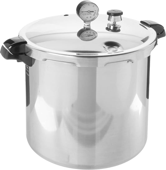 Presto 01784 Silver Aluminum Pressure Canner - 23-Quart, Induction Compatible