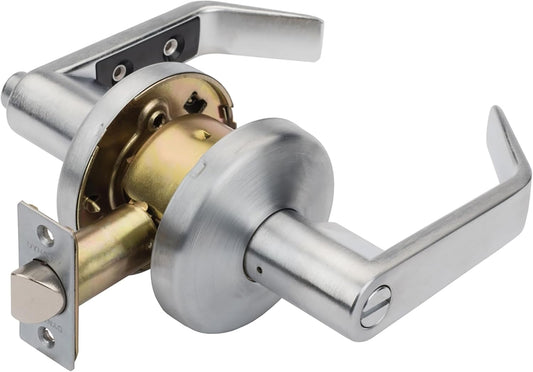 Privacy Door Lock - Dynasty Hardware Austin Medium Duty Commercial in Satin Chrome - WildKart