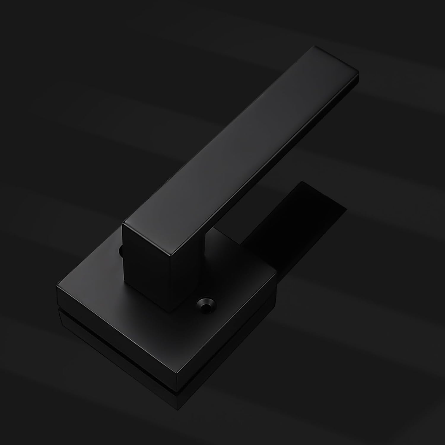 Probrico Matte Black Square French Doors Dummy Handles, Closet Balcony Pantry Hardware, Stainless Steel Levers, 4 Pack - WildKart