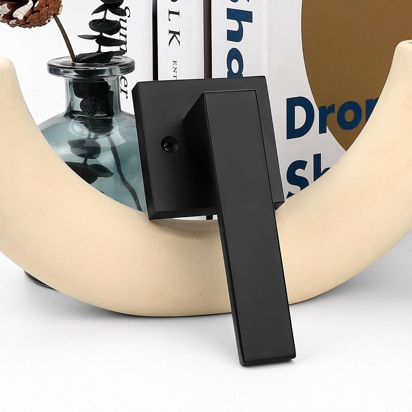 Probrico Matte Black Square French Doors Dummy Handles, Closet Balcony Pantry Hardware, Stainless Steel Levers, 4 Pack - WildKart