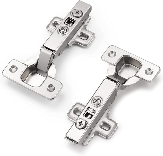 Probrico Soft Closing European Full Overlay Concealed Hinge with Mounting Plate - 105 Degree, 2 Pair