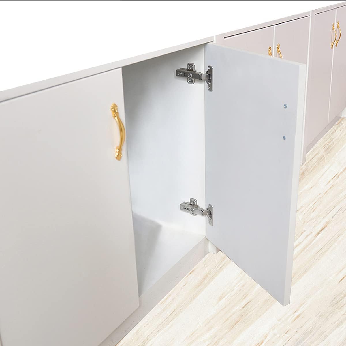 Probrico Soft Closing European Full Overlay Concealed Hinge with Mounting Plate - 105 Degree, 2 Pair
