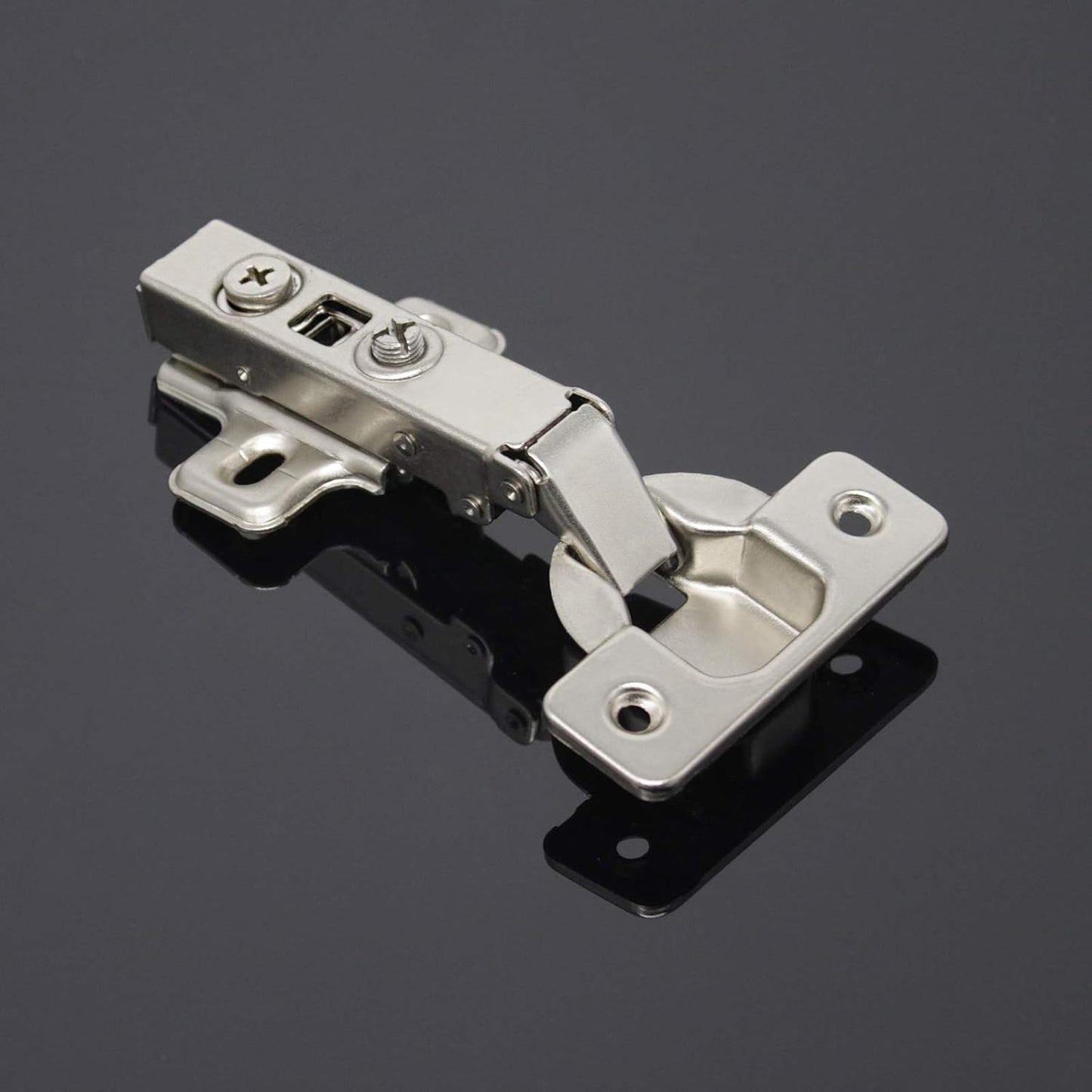 Probrico Soft Closing European Full Overlay Concealed Hinge with Mounting Plate - 105 Degree, 2 Pair