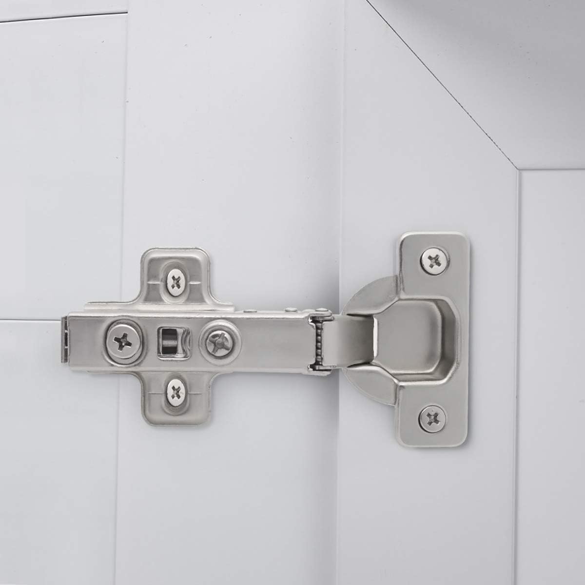 Probrico Soft Closing European Full Overlay Concealed Hinge with Mounting Plate - 105 Degree, 2 Pair