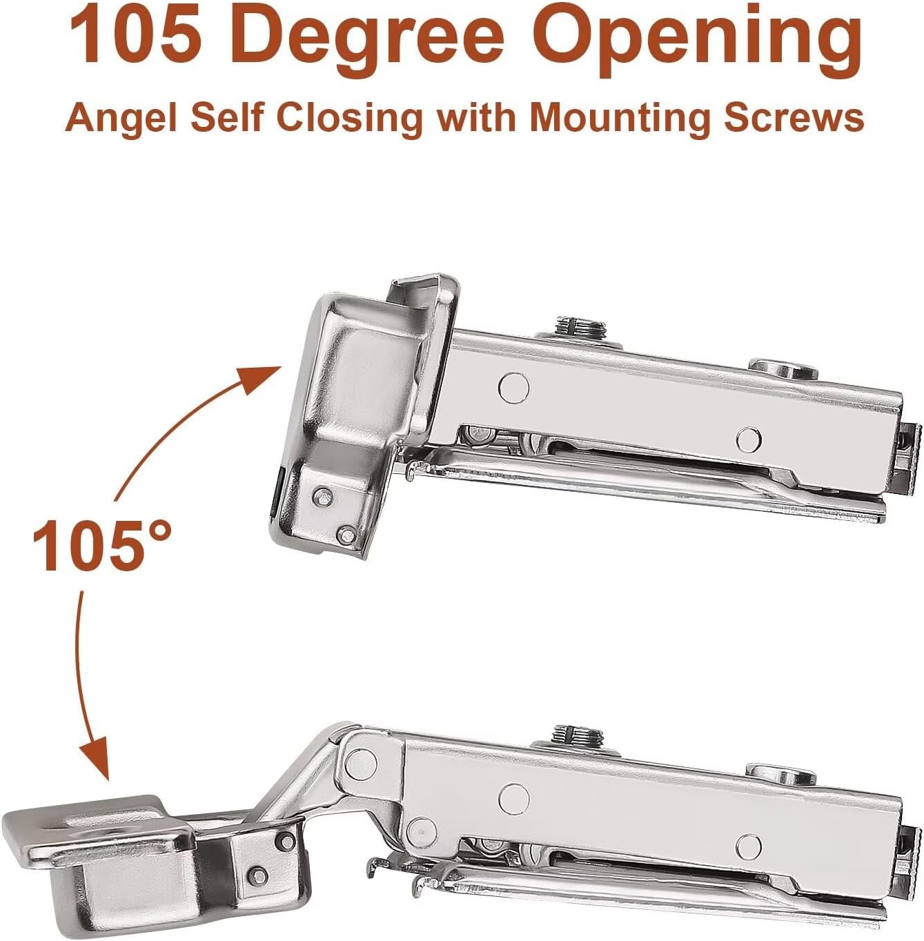 Probrico Soft Closing Full Overlay Cabinet Hinges - Set of 15 Pairs for Kitchen Cabinets